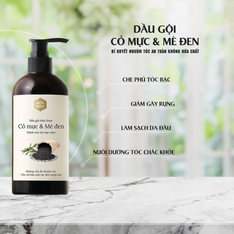 ✅MỘC NHU✅ Dầu gội cỏ mực & mè đen Mộc Nhu - Phủ đen tóc bạc chỉ sau vài lần gội