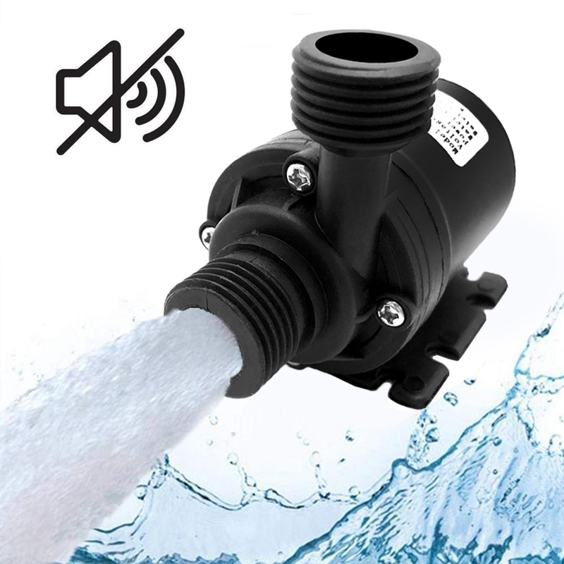 800lh 12V 24V năng lượng mặt trời động cơ không chổi than nước lưu hành máy bơm nước 19W 5m DC Aquarium Máy bơm nước chìm câm
