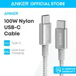 Anker Zolo PD 240W USB C to USB C Cable Braided and Dirt-Free Type C Fast Charging Cable, cáp dock sạc, dây sạc điện thoại, dây sạc iphone, Slim Connector for iPhone 16 Pro Max 15 Series MacBook