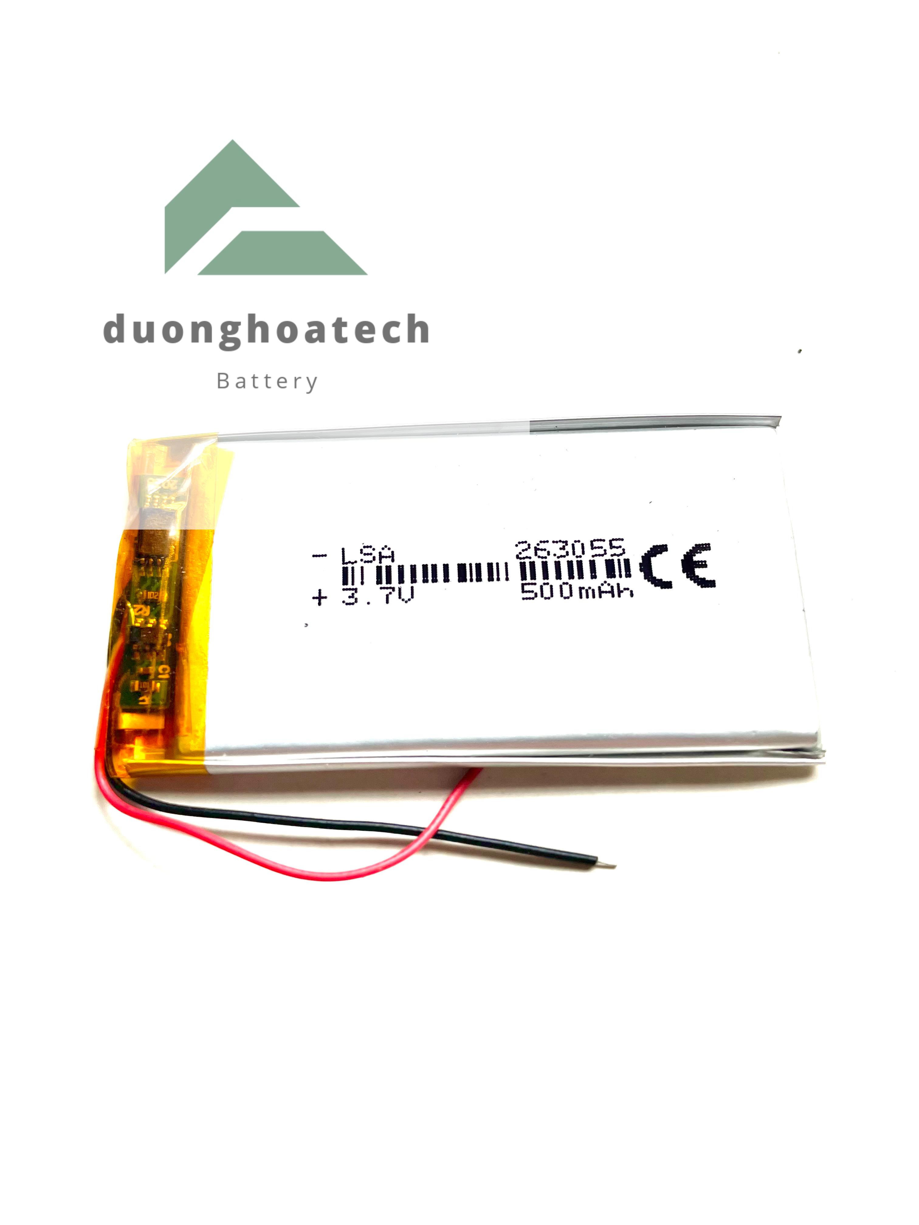 Pin li-po lithium polymer 3.7v dung lượng 500mah 2.6x30x55mm dùng cho điện thoại vtu