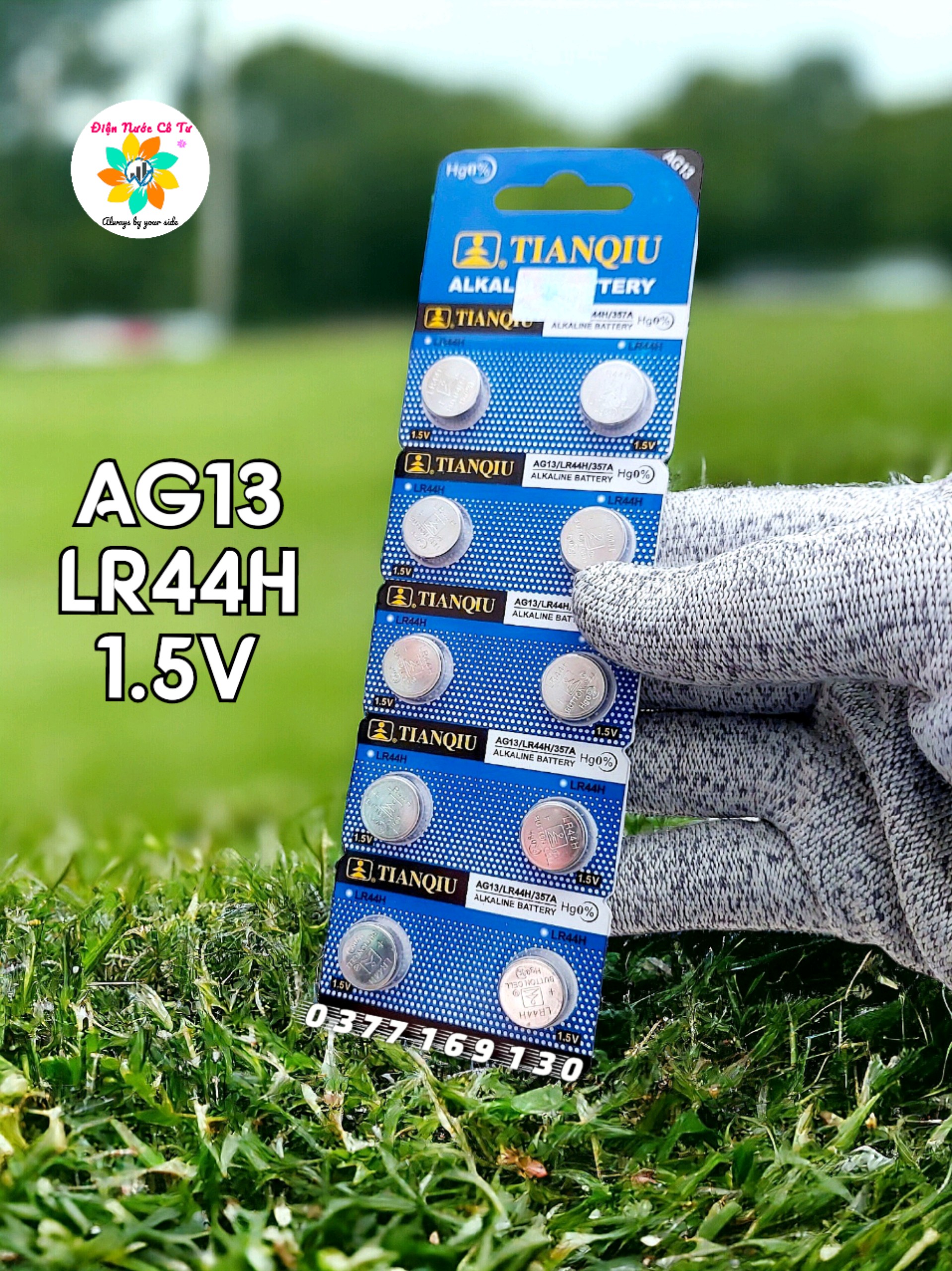 Pin tròn pin cúc áo 1.5v ag13 lr44 1 vỉ 10 viên