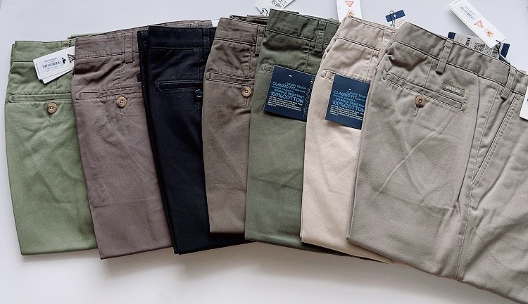 Quần kaki việt tiến 1 ly size 37 nhiều mẫu
