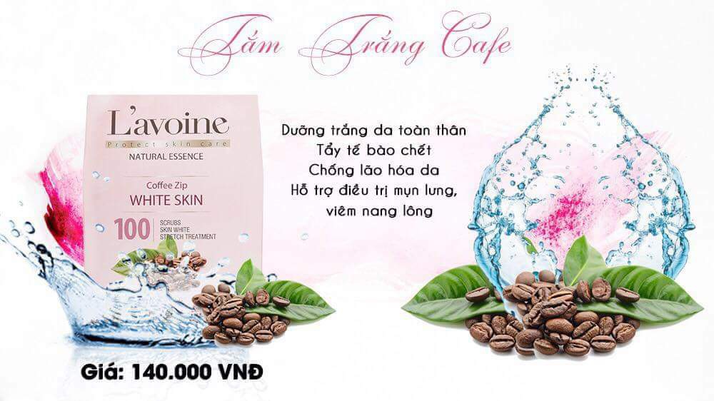 Tắm trắng cà phê lavoine viky house cf01 tẩy tế bào chết toàn thân, trắng da chống lão hoá, hết mụn lưng, viêm nang lông