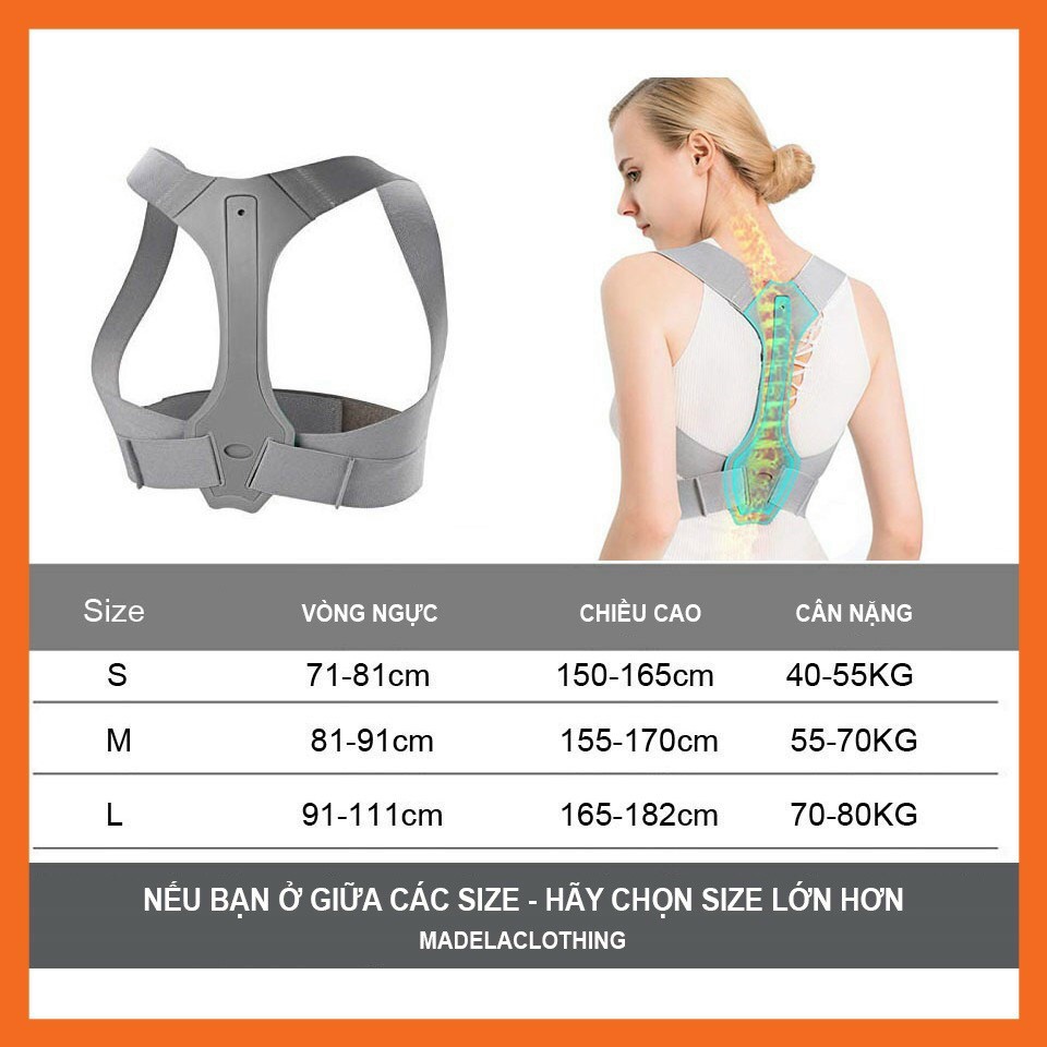 Đai chống gù lưng, có nẹp thực sự cải thiện cột sống, giải quyết hiệu quả tình trạng gù lưng và giữ dáng,Đai chống gù lưng đa năng.Tặng kèm 2 tấm trợ lực