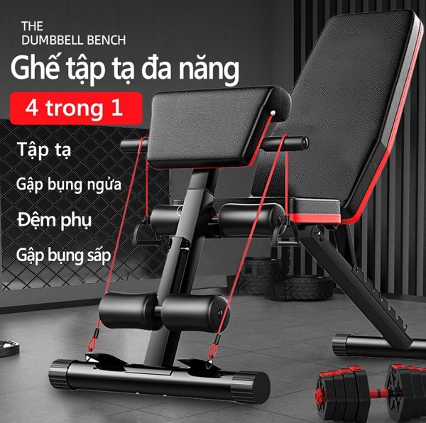 Ghế Ngồi Đẩy Tạ Đa Năng Gấp Gọn p189 Sử Dụng Tại Nhà Khung Thép Chắc Chắn, Tải Trọng 150kg - Ghế Tập Cơ Bụng Bảo Hành 12 Tháng Tại Deli Fitness