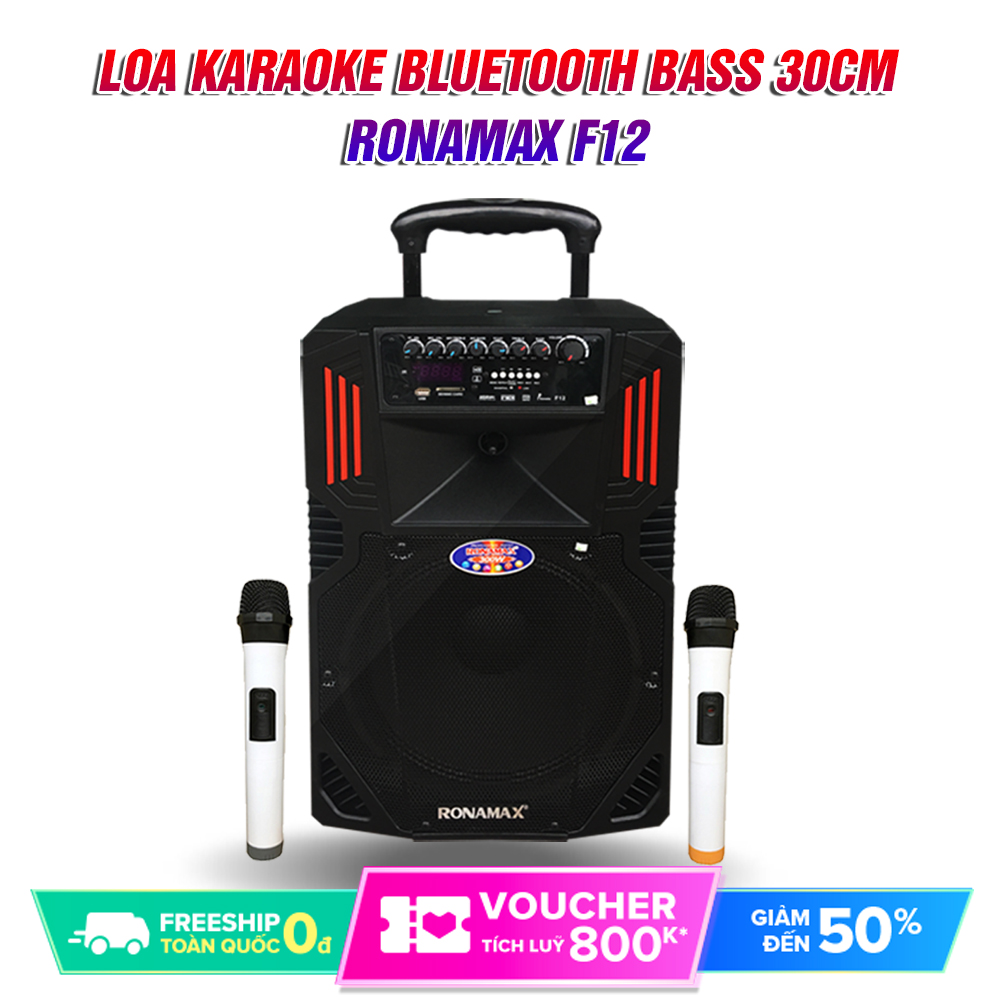 Loa kéo di động, Loa Karaoke Bluetooth RONAMAX F12 ( BASS 30CM )