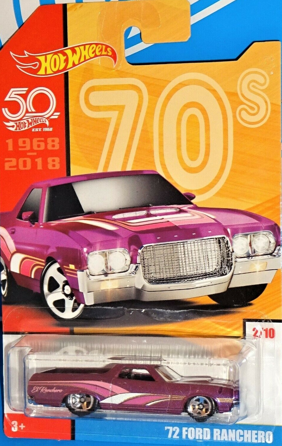 Hotwheels- 72 Ford Ranchero - Phiên bản kỷ niệm 50 năm Hotwheels