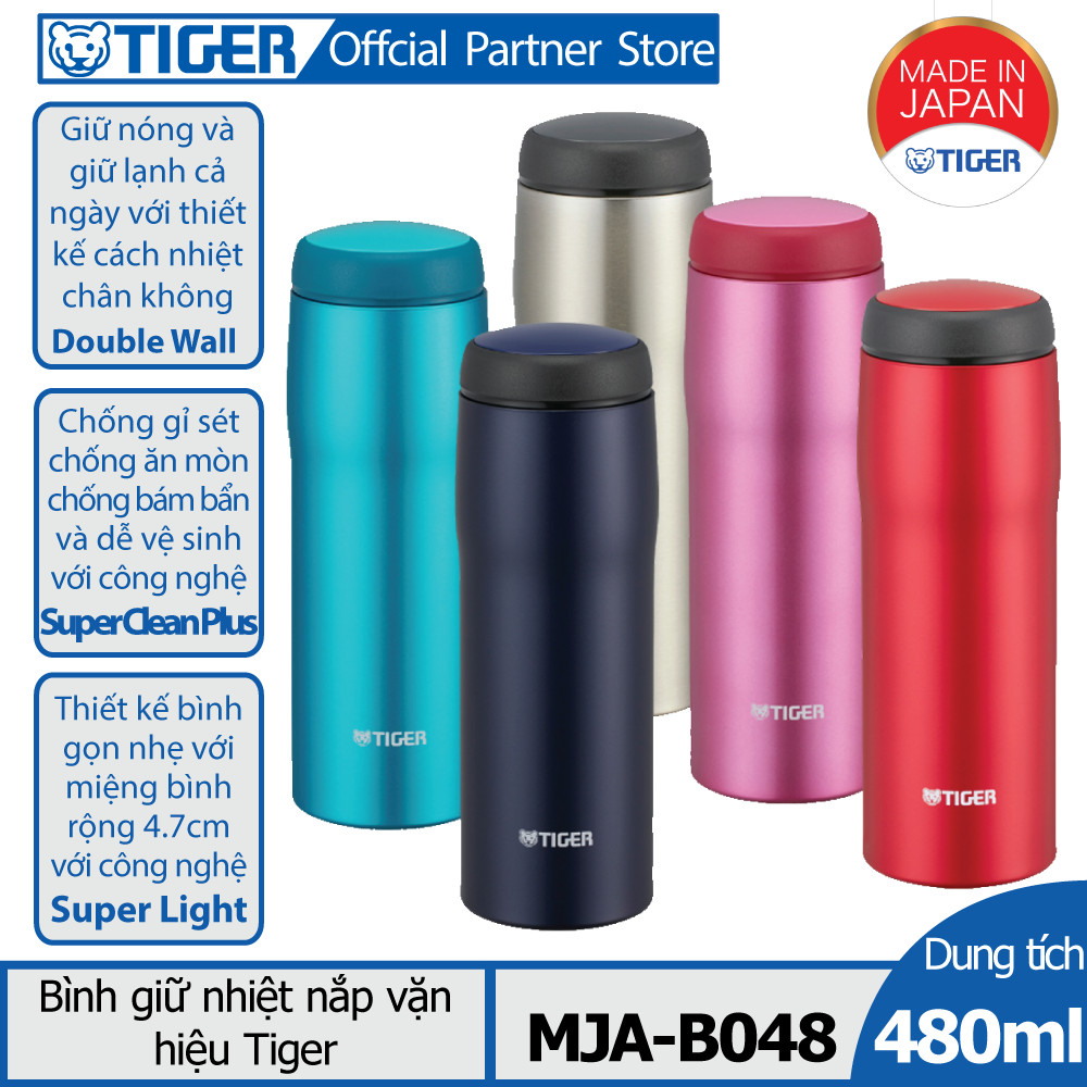 Bình giữ nhiệt Tiger nắp vặn MJA-B048 (480ml) - Hàng chính hãng