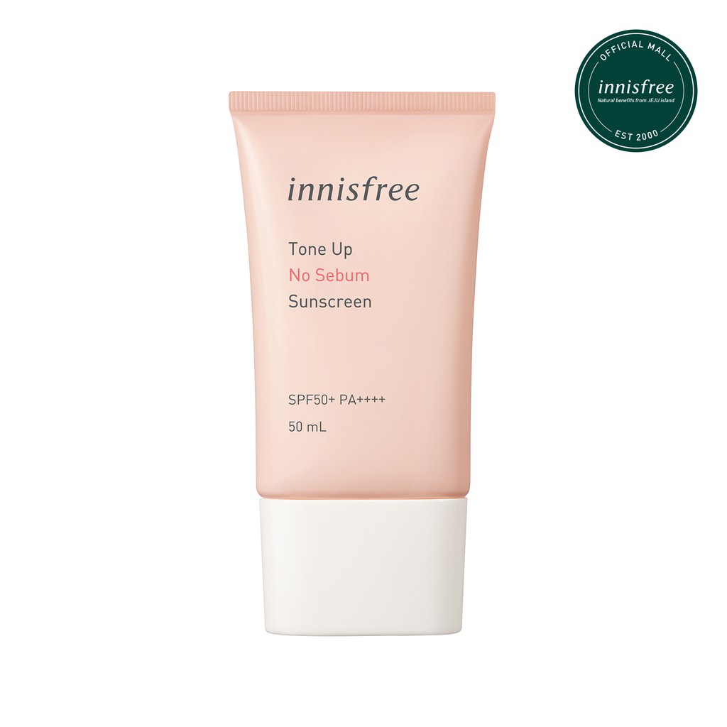 Kem chống nắng kiềm dầu và nâng tông da innisfree Tone Up No Sebum Sunscreen 50ml SPF50+ PA++++ 50ml