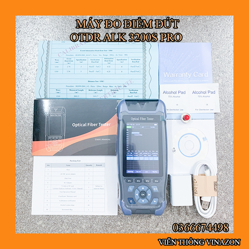 Máy đo điểm suy hao , điểm đứt cáp quang OTDR ELOIK ALK 3200S PRO