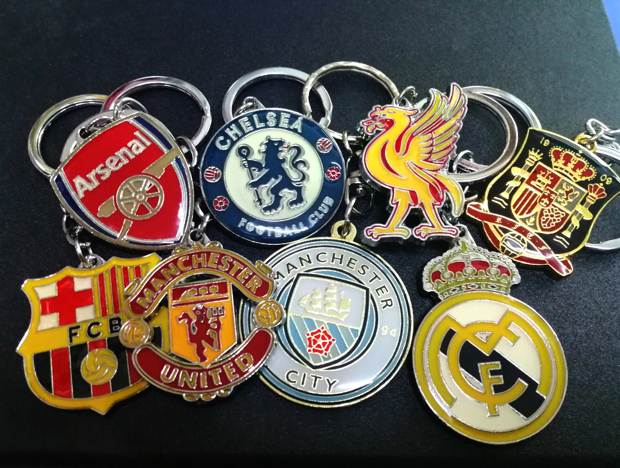 Móc khóa kim loại màu các CLB bóng đá