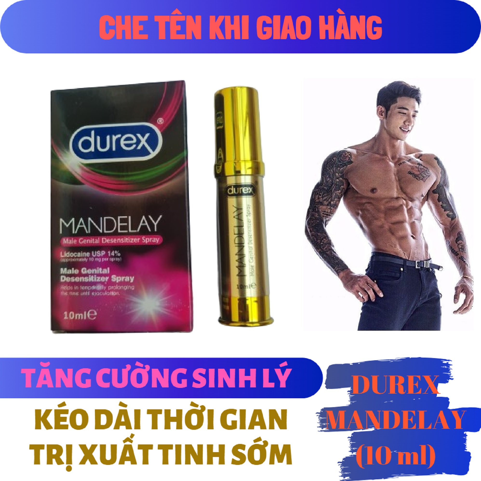 Chai xịt DR MANDELAY cao cấp nam (chai 10 ml) - hàng chính hãng