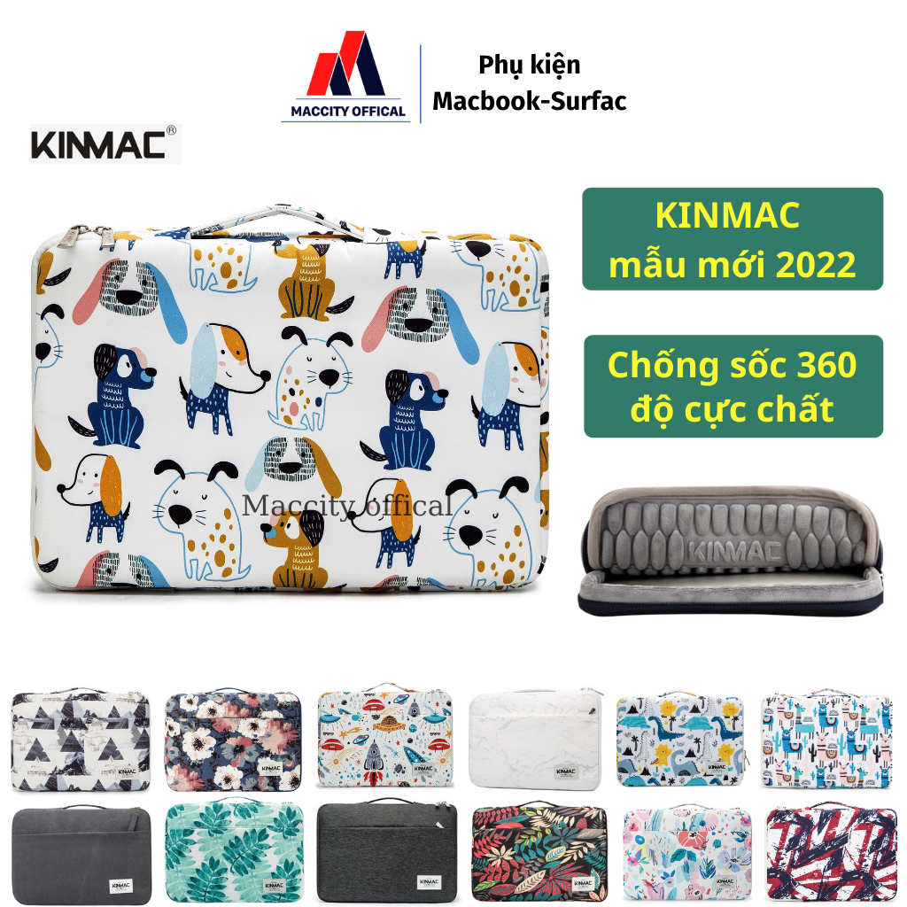 Túi chống sốc laptop macbook KINMAC chính hãng chống sốc 360 độ size 13inch 14inch 15.6inch