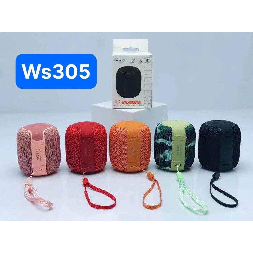 Loa bluetooth mini Wster WS-305 , full box ws305 , Màu sắc trẻ trung