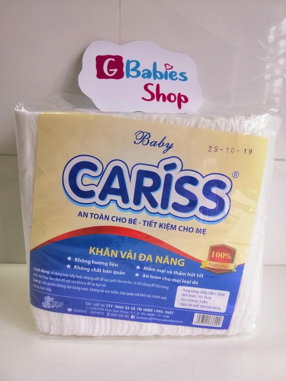 Khăn vải khô đa năng baby Cariss- Gói 500 tờ
