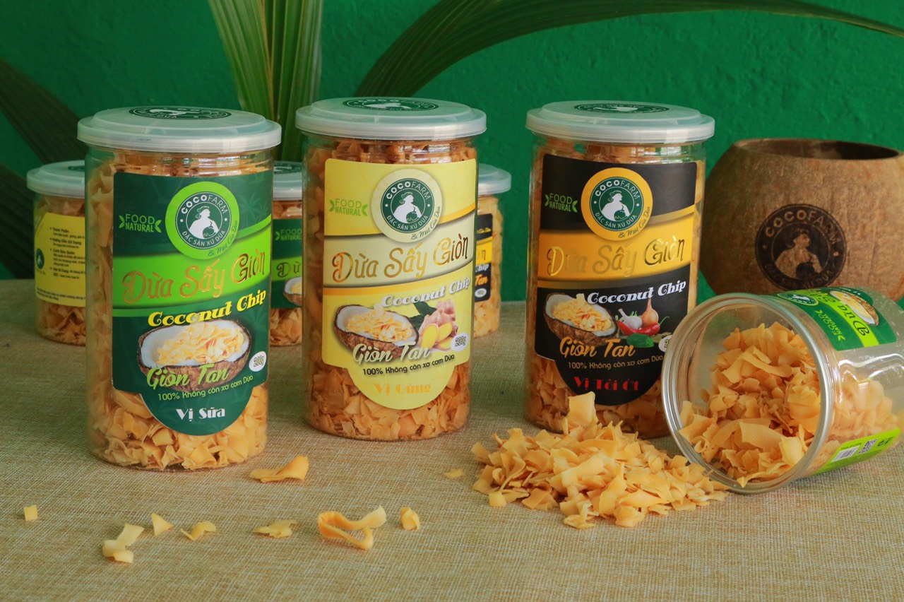 COMBO 3 hộp dừa sấy giòn cao cấp Cocofarm