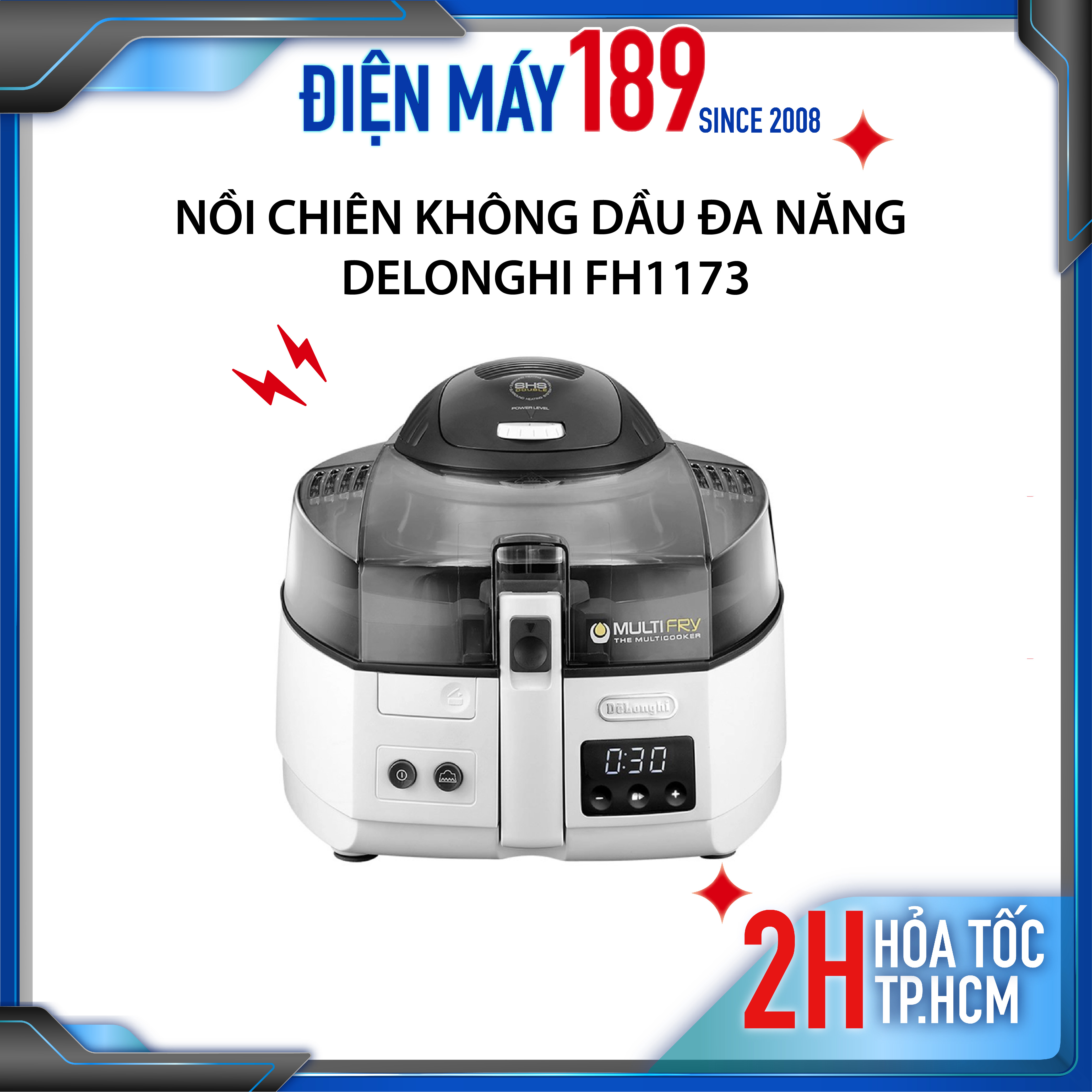 Nồi chiên đa năng Delonghi FH1173 - dung tích 3.5L -7 chế độ nấu -công suất 1400 - hệ thống nhiệt xoay vòng - thương hiệu Ý - bảo hành 1 năm