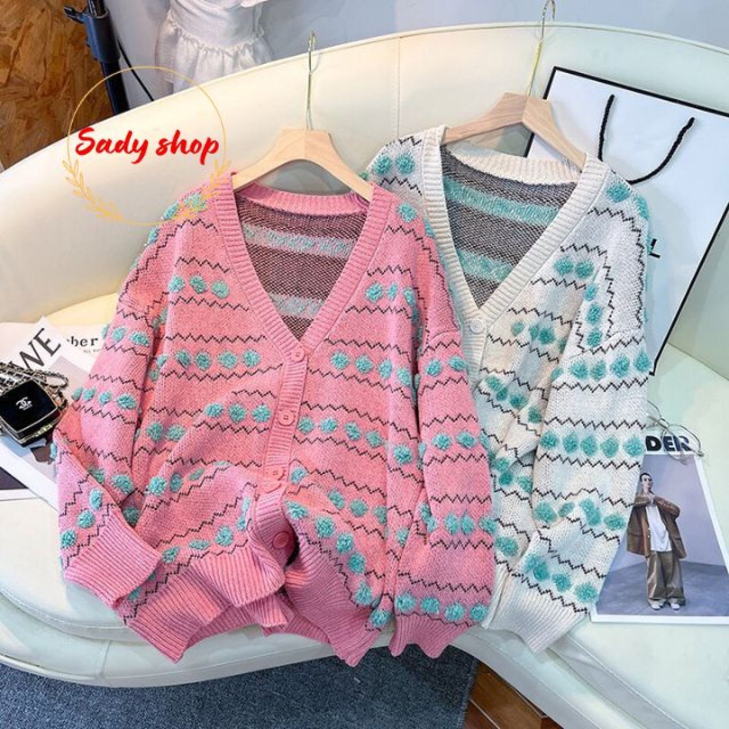 Áo khoác len cardigan áo len nữ hàn quốc hàng cao cấp ALE.03 - Sady Shop
