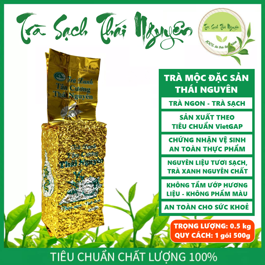 Trà mộc đặc sản thái nguyên - trà bắc - nguyên chất 100% - trà thái nguyên - trà xanh - trà sạch - 0.5kg -