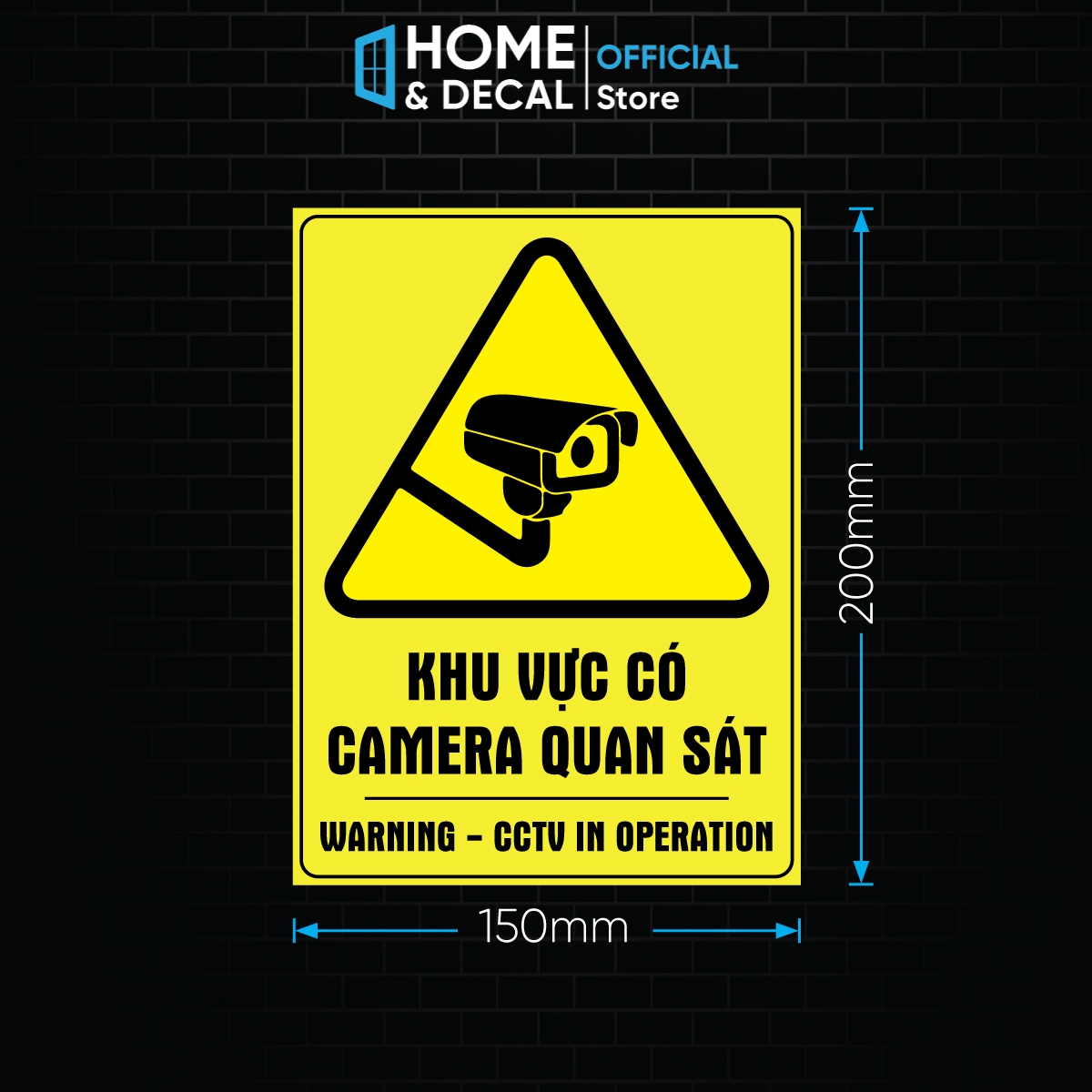 Decal Có Camera Decal Khu Vực Có Camera Quan Sát Sticker Cảnh Báo Có Camera đang hoạt động CCTV in Operation