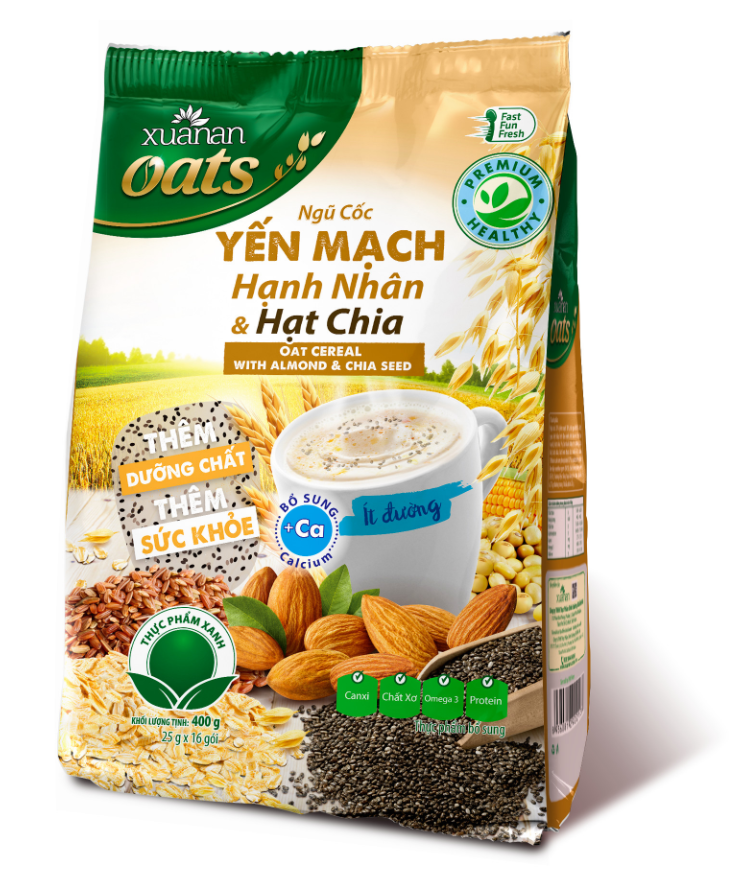 Ngũ cốc Yến Mạch Hạnh Nhân Hạt Chia 400g