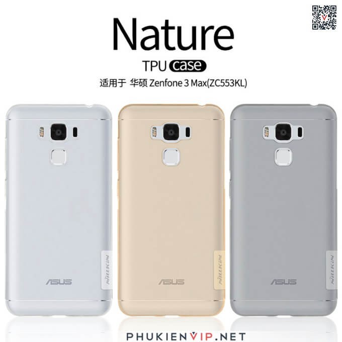 Ốp lưng ASUS Zenfone 3 Max 5.5 inch silicon Nature hiệu Nillkin