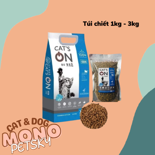 Hạt thức ăn Cat's ON dành cho mèo mọi lứa tuổi túi chiết 1kg - 3kg