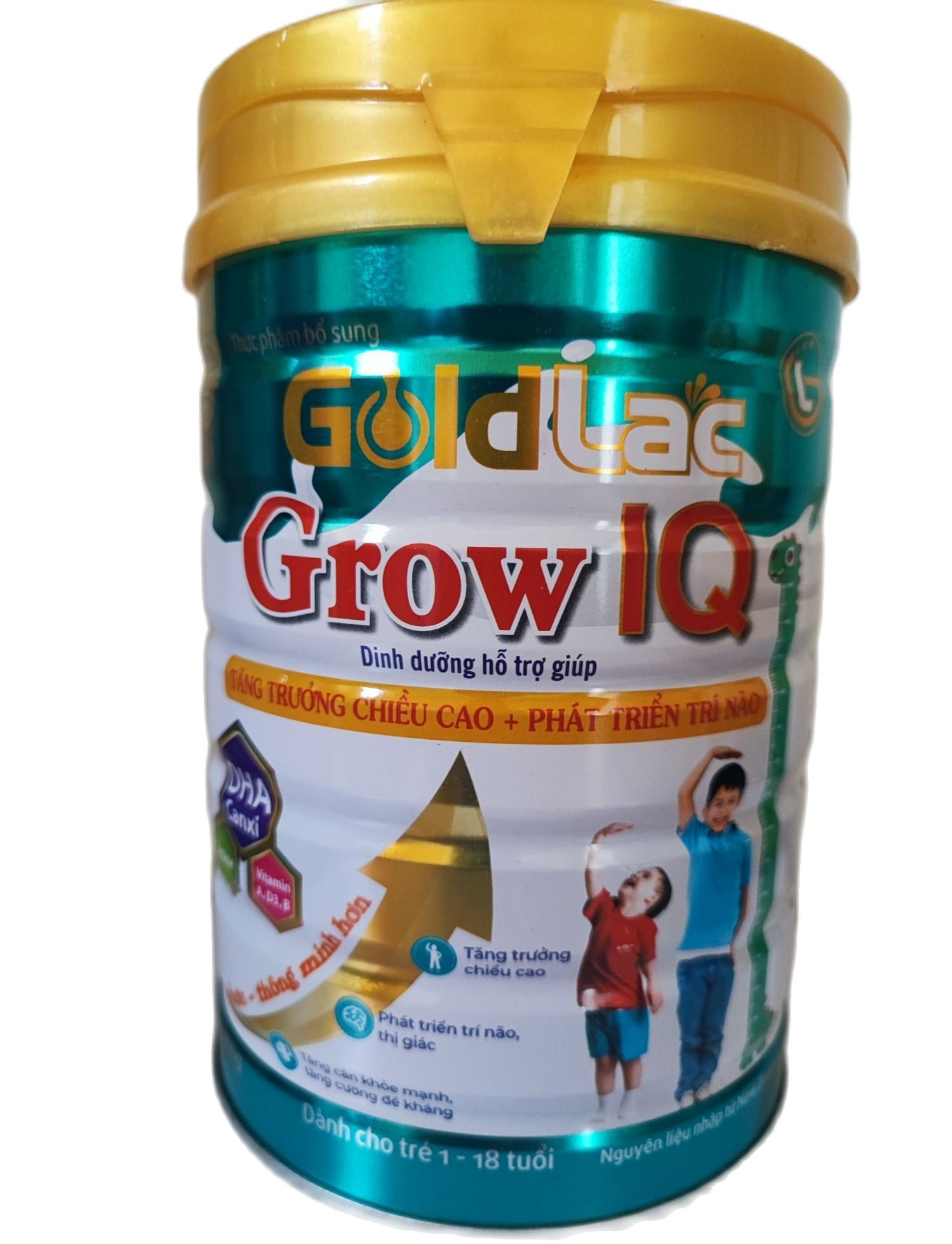 Sữa bột phát triển chiều cao và trí não Goldlac lon 900g