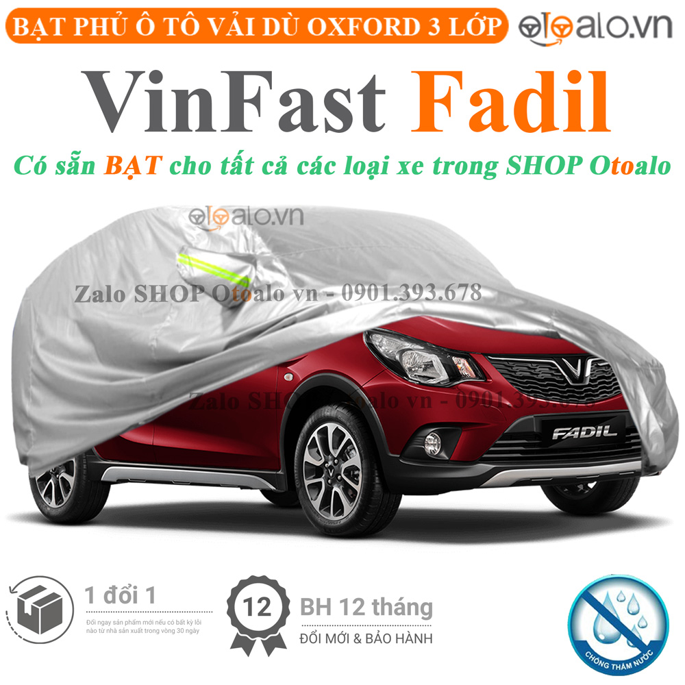 Bạt phủ xe ô tô VinFast Fadil chống nắng mưa 3 lớp CAO CẤP - OTOALO