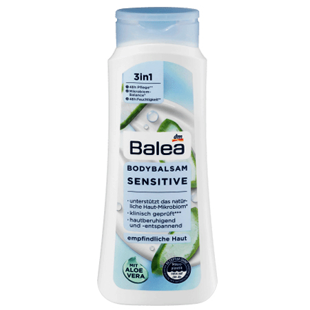 Sữa dưỡng thể balea body sensitive aloe vera, sữa dưỡng thể balea lô hội, 400 ml