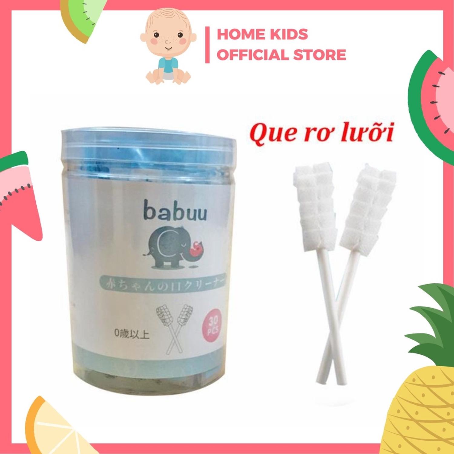 Rơ lưỡi babuu cho bé. rơ lưỡi hộp 30 cái cao cấp