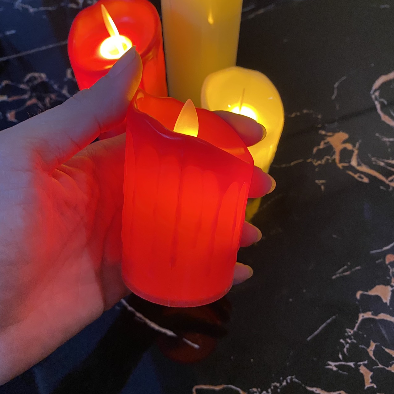 (Kèm Pin) Đèn Led Nến Điện Tử Tim Lắc Size Lớn, Dùng Trang Trí Tiệc, Tết, Trung Thu, Cưới Hỏi, Sinh Nhật, Thờ Cúng