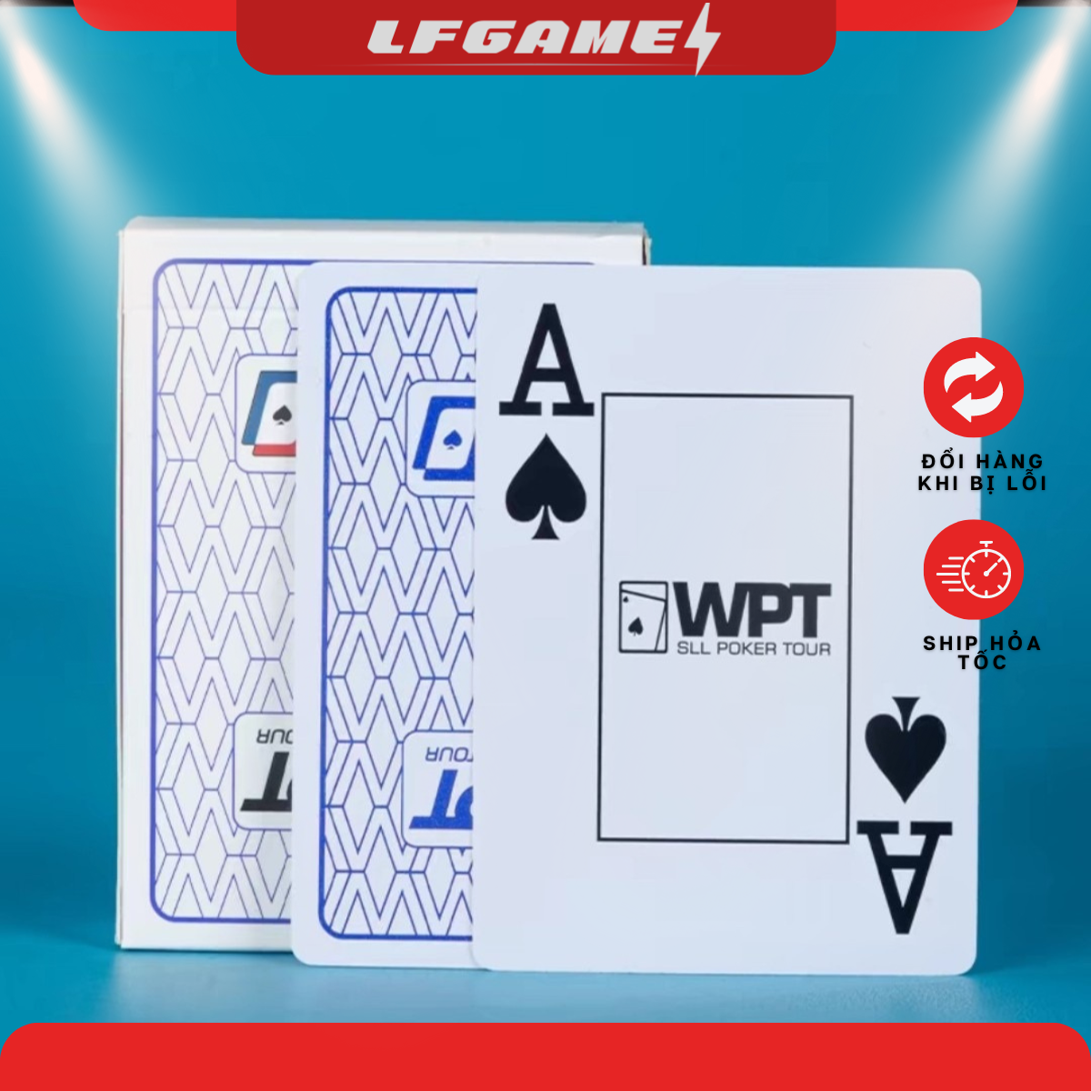 [Chính hãng] Bộ Bài tây POKER WPT NHỰA PVC chuẩn thi đấu quốc tế CHỐNG NƯỚC Bài Texas Hold'em