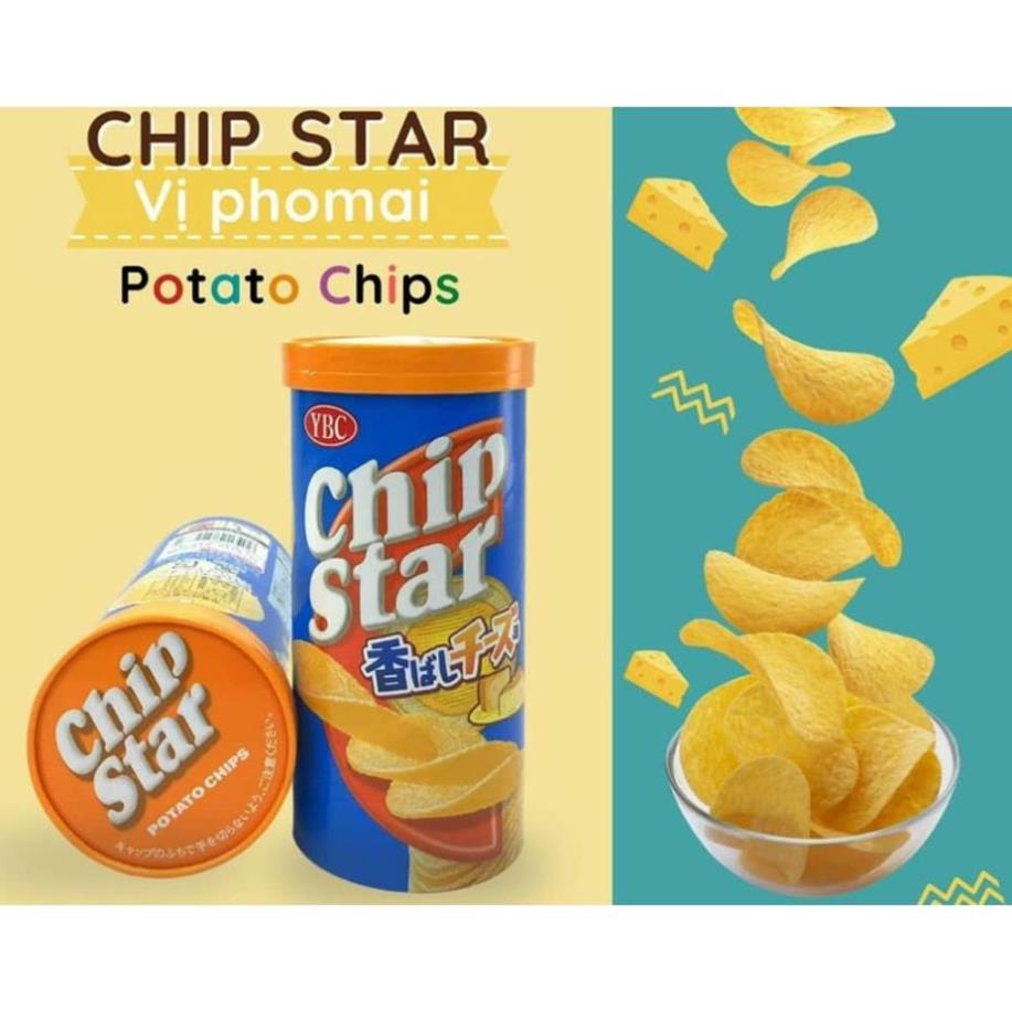 Snack khoai tây YBC Chip Star Nhật Bản ăn vặt cho bé đủ vị, 4903015500120