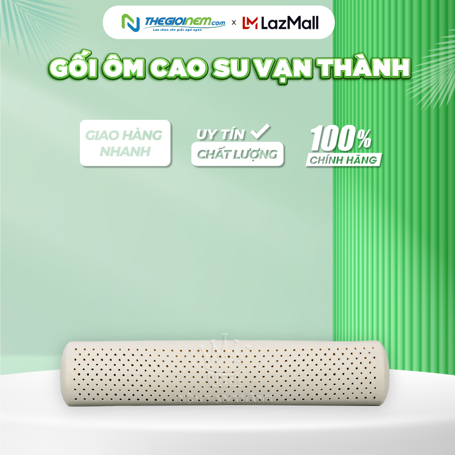 Gối ôm cao su thiên nhiên bolster vạn thành 18.5x100cm.