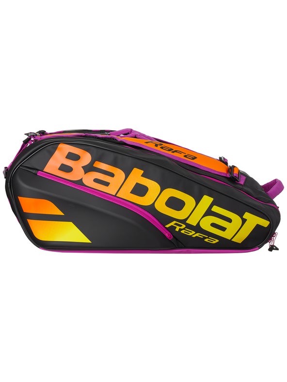 Túi Tennis Babolat PURE AERO RAFA mẫu mới màu đen phối tím cam