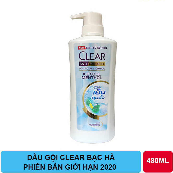 [ THƠM MÁT VÀ SẠCH GÀU ] 01 Chai dầu gội Clear bạc hà 400ml phiên bản giới hạn mới (Date: 24 tháng) - Giao ngẫu nhiên-[ 12.12 Hot Deals ]