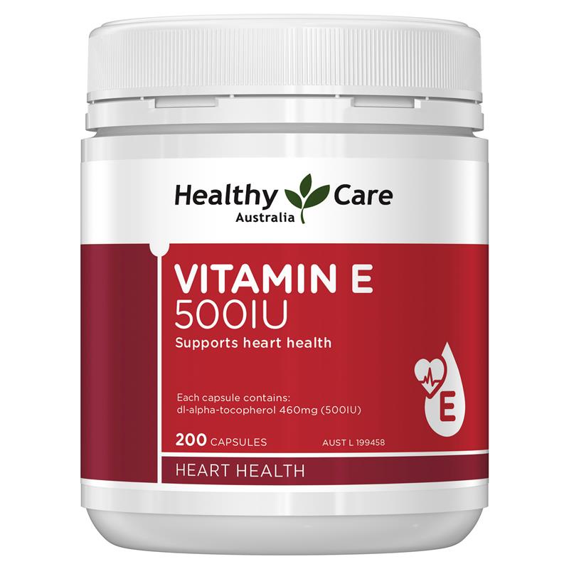 Viên uống bổ sung vitamin e healthy care vitamin e 500iu 200 viên