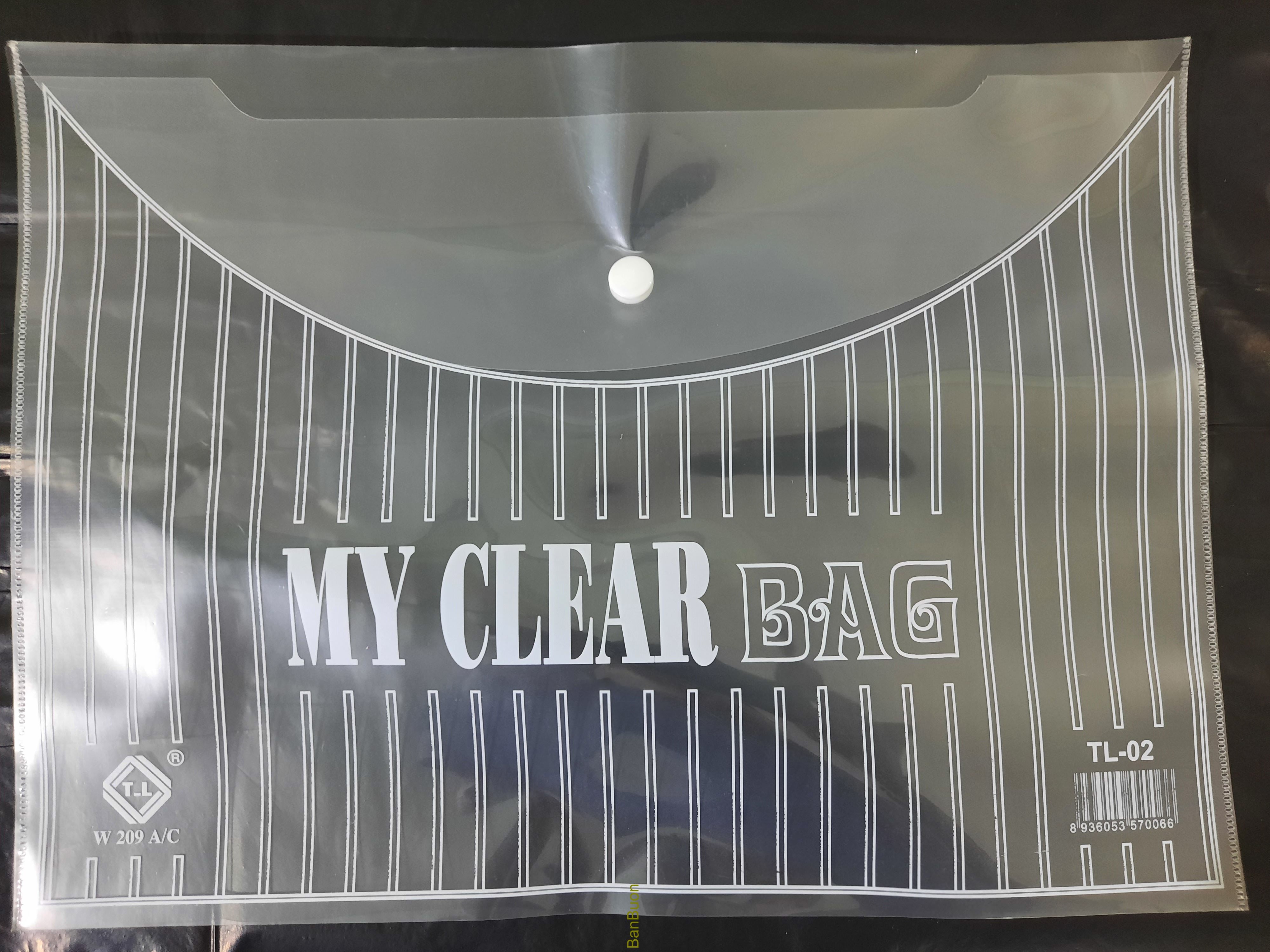 [ Giá sỉ ] 10 Túi clearbag, túi đựng hồ sơ tài liệu khổ a trung TL02
