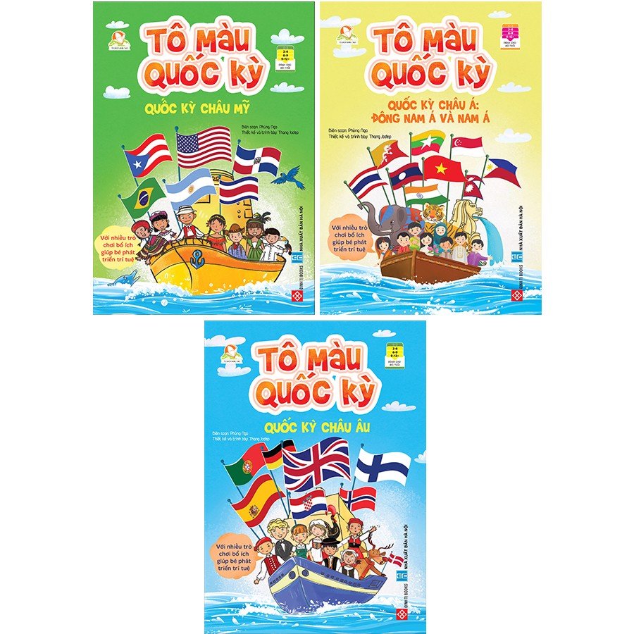 Combo - tô màu quốc kỳ 3t