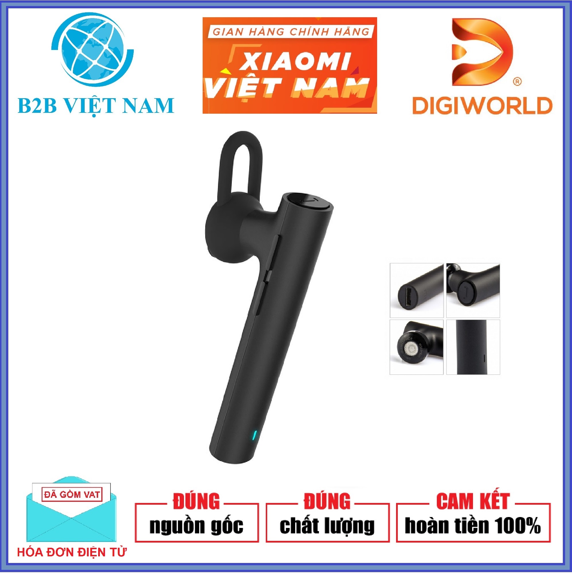 Tai nghe Xiaomi Bluetooth Basic Gen 2 / Global Version - Digiworld phân phối