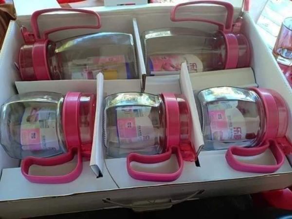 Bộ hủ đựng gia vị thủy tinh 5món - hủ đựng gia vị