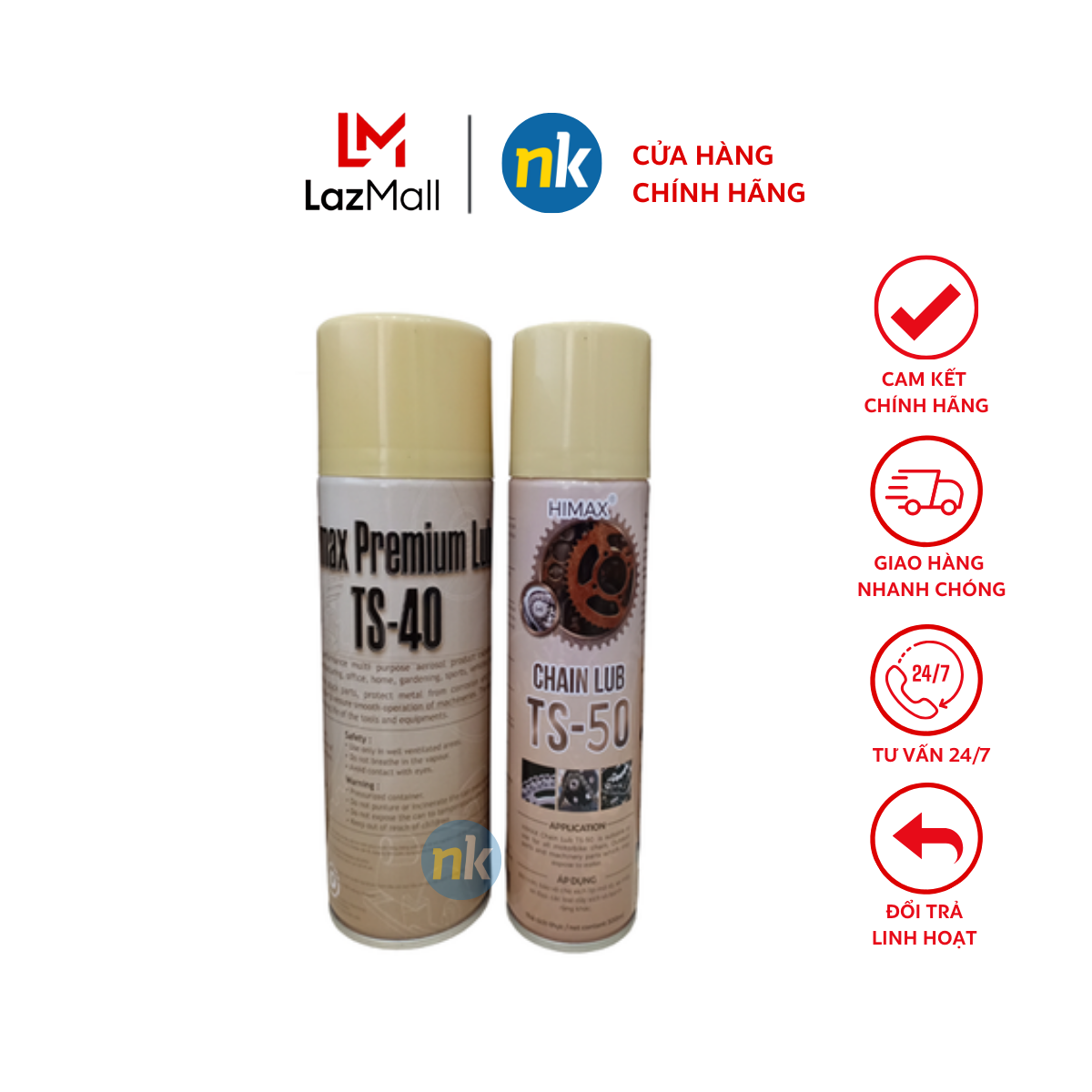 Combo 2 chai vệ sinh sên ts40 450ml và bảo dưỡng sên ts-50 300ml