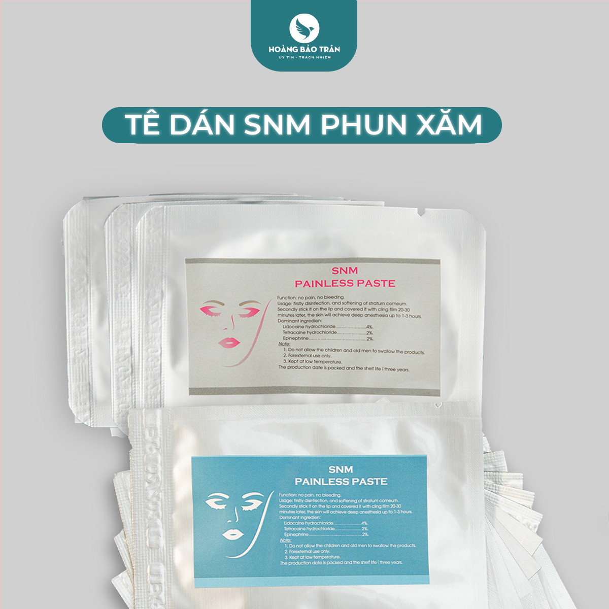 Miếng dán tê phun xăm snm chính hãng đức