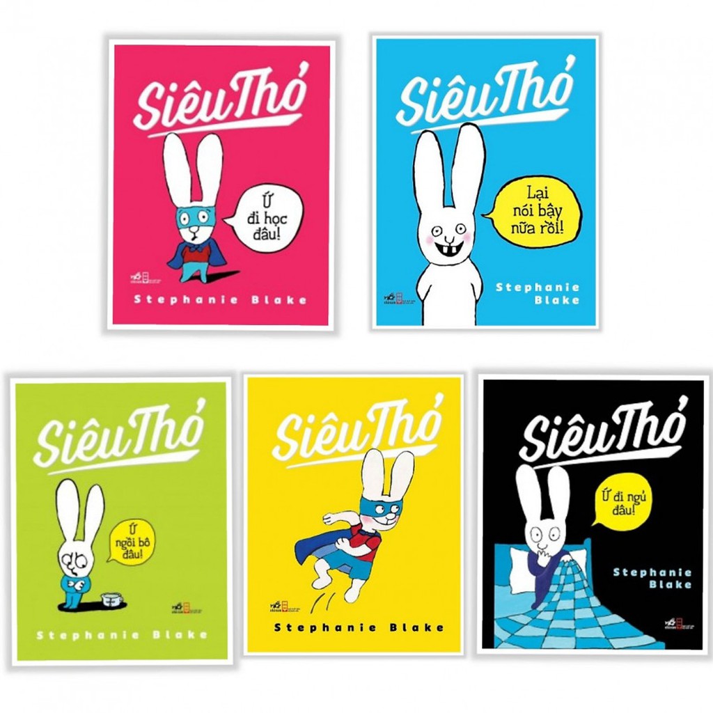 Sách - Combo Thiếu Nhi Ngộ Nghĩnh: Siêu Thỏ + Ứ Đi Học Đâu! + Lại Nói Bậy Nữa Rồi! + Ứ Ngồi Bô Đâu! + Ứ Đi Ngủ Đâu!