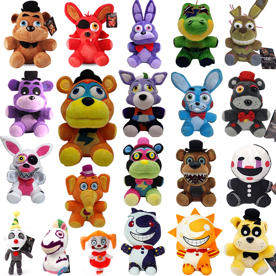 40 Style 18-20cm FNAF Plush Toys Five Night At Freddy Bear Bonnie Chica  Baby Ballora Foxy Plush Stuffed Toys Doll Gifts in 2023