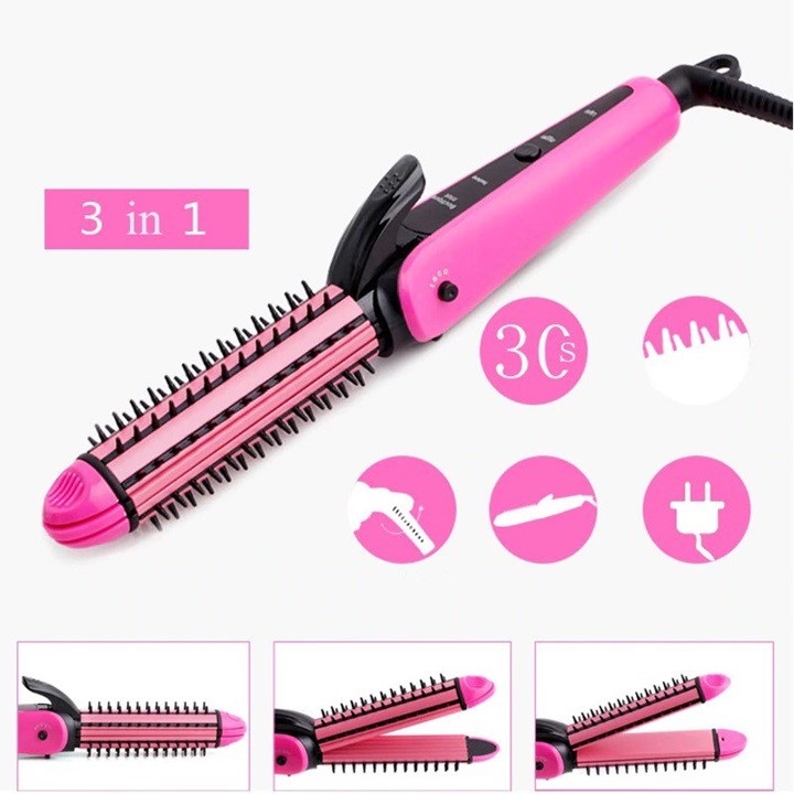 Lược điện chải tóc thẳng và uốn tạo kiểu tóc. Máy duỗi ... Máy Uốn Duỗi Bấm Tạo Kiểu Tóc 3in1 Model Nova 8890 làm xoăn, làm phồng, uốn cụp, là thẳng, là cụp, dập xù...chỉ với vài phút cùng với những thao tác vô cùng đơn giản