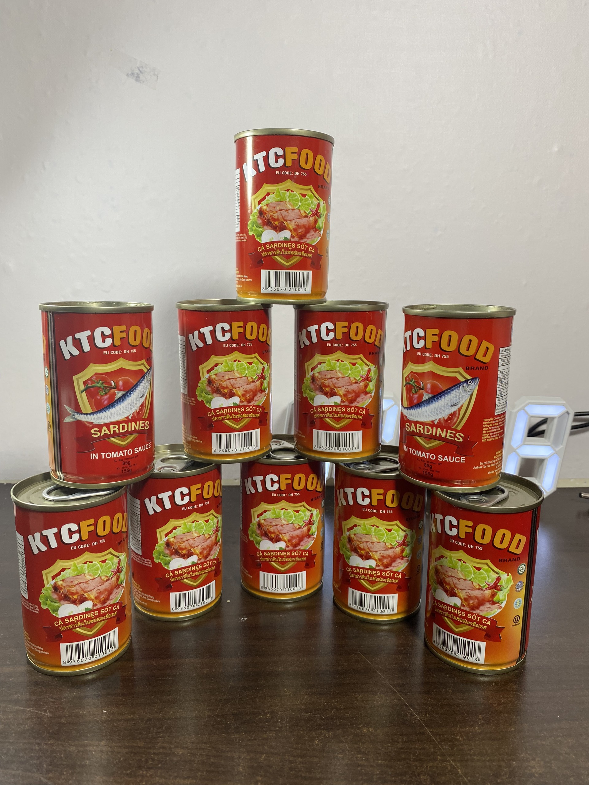 Combo 10 hộp cá mòi sốt cà 155gr (lon cao) - Cá hộp xuất khẩu KTC FOOD