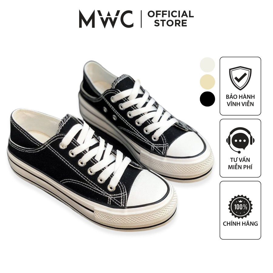 Giày thể thao nữ mwc - giày thể thao vải - giày thể thao đế bằng- giày thể thao năng động cá tính nutt- 0537