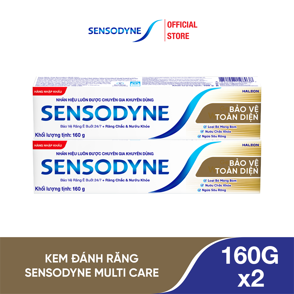Bộ 2 Kem đánh răng SENSODYNE Multi Care 160g giúp giảm ê buốt hiệu quả và giúp nướu chắc khỏe